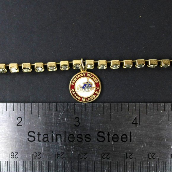 Vintage New York Souvenir Sweater Guard Rhinestone Clip 1960s Grand Island J30 - Picture 6 of 9